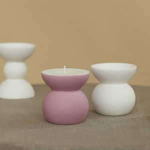 Stoples lilin Mini 2 Oz 50ml kecil merah muda kecil keramik kecil stoples lilin vas mewah - Product Image 2
