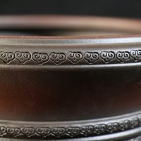 Pot à Bonsaï Zisha Fait Main, Motif Hui Antique, Pot de Fleurs Simple pour Usage Commercial en Centre Commercial, Durable, Écologique, Traditionnel
