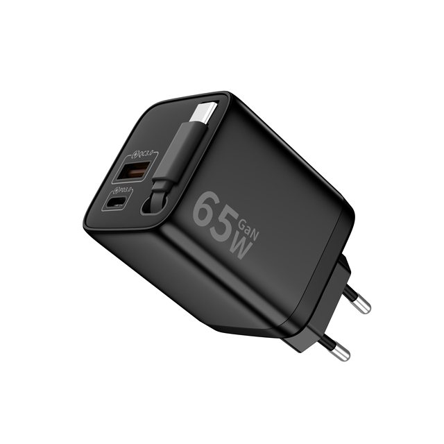 65W GaN USB C Charger, EU Plug PD QC Fast Charging Adapter for iPhone Samsung Galaxy iPad Laptop