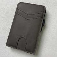 Étuis pour cartes anti-RFID en microfibre et alliage d'aluminium avec options en cuir véritable personnalisables