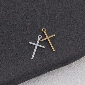 Ciondolo a Croce Minimalista in <span class=keywords><strong>Oro</strong></span> 14K per Creazione di Gioielli Fai-da-Te Permanenti e Accessori Artigianali - Product Image 4