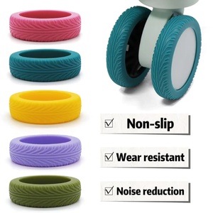 Bộ 8 Vỏ Bọc Bánh Xe Vali, Chống Mài Mòn, Yên Tĩnh, Làm Từ Silicon, Bảo Vệ Bánh Xe Vali Cho Vali Có Bánh Xoay - Product Image 2
