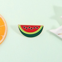 Palestijnse vlag fruit watermeloen driekleurig geschilderde metalen broche kraagpin kledingaccessoires fabriek groothandel