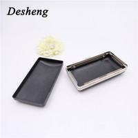 Grosir aksesoris tas tangan kustom dompet logam bingkai kotak Clutch bingkai