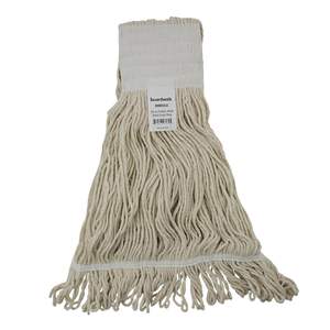 Boardwalk BWK524C 24 Oz. Tête de balai en coton Premium Saddleback Pro Loop Web/Tailband Blanc (12/carton) - Product Image 5