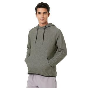 Sudadera con capucha extragrande de terciopelo 100% algodón personalizada de alta calidad para hombre, con media cremallera, ideal para invierno - Product Image 1