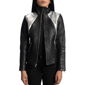 Chaqueta de Cuero Vacuno Genuino Vintage para Mujer, Abrigo de Motocicleta de Cuero Real Suave, Prenda Exterior de Moda Premium - Product Image 1