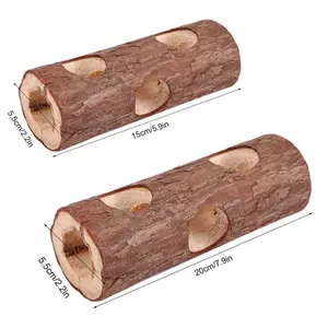 나무 통나무 나무 햄스터 씹는 장난감 운동 도구 맞춤형 애완 동물 하우스 중국 전문 공급 업체 최고의 도매 가격