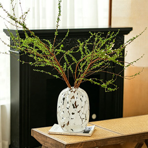 Jarrón de Vidrio Blanco Estilo Zen Chino Ruixue, Elegante Adorno de Mesa de Lujo Francés, para Decoración del Hogar con Flores Frescas - Product Image 5
