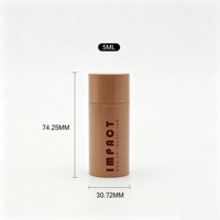Tube vide de 5 ml en gros avec bouchon torsadé et capuchon amovible pour baume à lèvres, blush, rouge à lèvres solide, déodorant