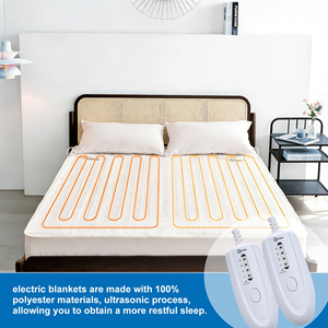 Wholesale Durable Polyester <strong>Electric</strong> <strong>Blanket</strong> <strong>Dual</strong> <strong>Control</strong> 4 Heat Levels Washable Heating Underblanket with Timer for Home Hotel - Product Image 1