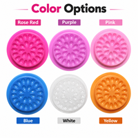 Support de colle pour cils coloré en gros avec plateau floral, base pour greffe de faux cils