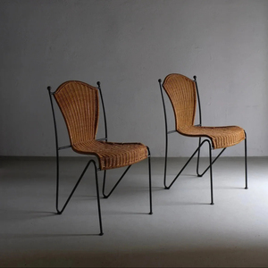 Indoor <b>Outdoor</b> <b>Stackable</b> Coffee <b>Chair</b> Restaurant Rattan and Woven Rope with Metal Iron Frame Furniture Handmade Bulk Product - Product Image 1