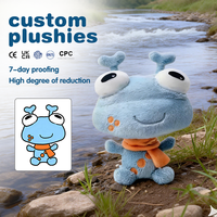 Maßgefertigte Cartoon-Tier-Plüschtiere für Kinder Kuschelige Super Kawaii Große Augen Besticktes Gesicht Plüschspielzeug