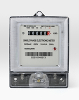 HUIXIA DDS Meter Energi Digital Tampilan Digital Presisi Tinggi Kelas 2.0 Satu Fasa 220V 40A 0-99999.9kWh Sub-metering Hunian