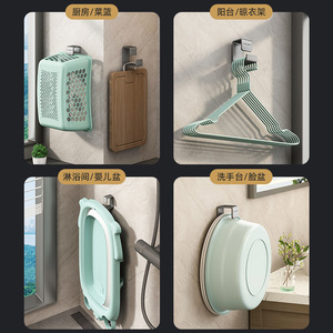 Excellent Stainless Steel Basin Hooks Adhesive Square Shape For Bathroom Bathtub Toilet Storage Rack - Product Image 3