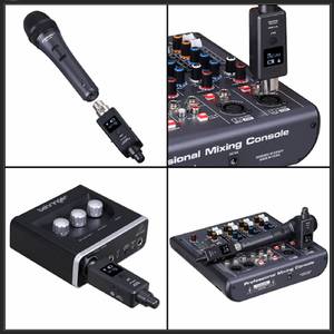 ระบบรับและส่งสัญญาณไร้สาย UHF ไมโครโฟนไร้สายแบบพกพา <span class=keywords><strong>XLR</strong></span> 10ช่องโลหะ - Product Image 3