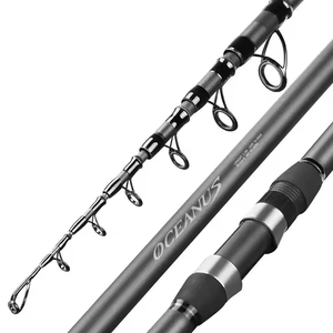 <span class=keywords><strong>Canne</strong></span> télescopique en carbone de 2,1 m/5,4 m pour la pêche à la truite en jetée, accessoire de pêche à la ligne de qualité supérieure - Product Image 6