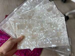 Hoja de nácar blanca de concha de mar <span class=keywords><strong>natural</strong></span> al por mayor de fábrica para muebles, instrumentos musicales, artesanías - Product Image 5