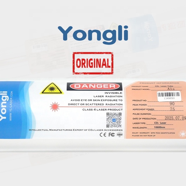 Yongli Official Warehouse CO2 As Series Glass Laser Tube 80W 90W 100W 120W 150W 180W for Laser Cutting Engraving Machine