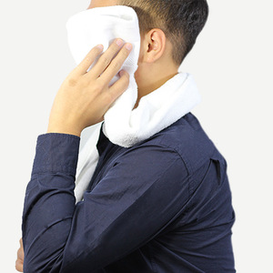 Serviette de sport 32x110 Cm, serviette de visage en coton à séchage rapide, pour usage en salle de sport, blanc, rose, bleu, gris, violet, noir - Product Image 1