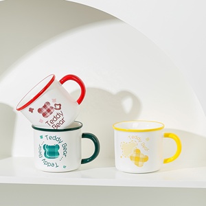 Vente chaude tasse en céramique <span class=keywords><strong>pas</strong></span> <span class=keywords><strong>cher</strong></span> prix tasses à café à la main petit déjeuner tasse pour les enfants - Product Image 3