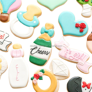 Ensemble de découpoirs à biscuits en plastique pour événements, moules à fondant en forme de cœur, bouteille de champagne, <span class=keywords><strong>biberon</strong></span> et sucette pour mariage, remise de diplôme, fête prénatale - Product Image 5