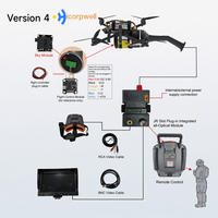 Kit de drone FPV 7 pouces avec caméra 4K, châssis et moteur à fibre optique, incluant la charge utile et le moteur de drone à fibre optique