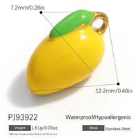 SUMMLY Schattig Cartoon Emaille Konijn Kersen Mango Vliegtuig Modehanger 18K Verguld Roestvrij Staal Charm voor Vrouwen Cadeau