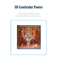 Image lenticulaire 3D de dieu indien, art mural religieux imperméable, images de dieux hindous traditionnels pour la décoration de la maison et du temple