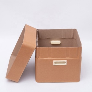 ถังไฟเบอร์ทรงสี่เหลี่ยมประหยัดพื้นที่พร้อมหูจับ - เหมาะสำหรับคลังสินค้าและโลจิสติกส์,CH - Product Image 1