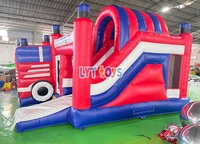 Snelle installatie draagbare opblaasbare springkussencombinatie met glijbaan, opblaasbaar springkasteel, mobiel entertainment en weekendfeestverhuur
