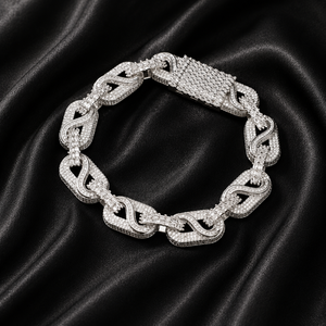 Pulsera de Plata 925 con Moissanita de Corte Brillante Engastada en Bisel, Estilo Hip Hop, Unisex, para Uso Diario y Moda Urbana, Joyería de Moda - Product Image 6