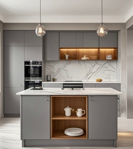 Muebles Completos, Modelo Plano, Estilo Moderno y Elegante, Modular de Lujo, Proveedor de Exteriores, Gabinete de Cocina Personalizable y Económico - Product Image 4