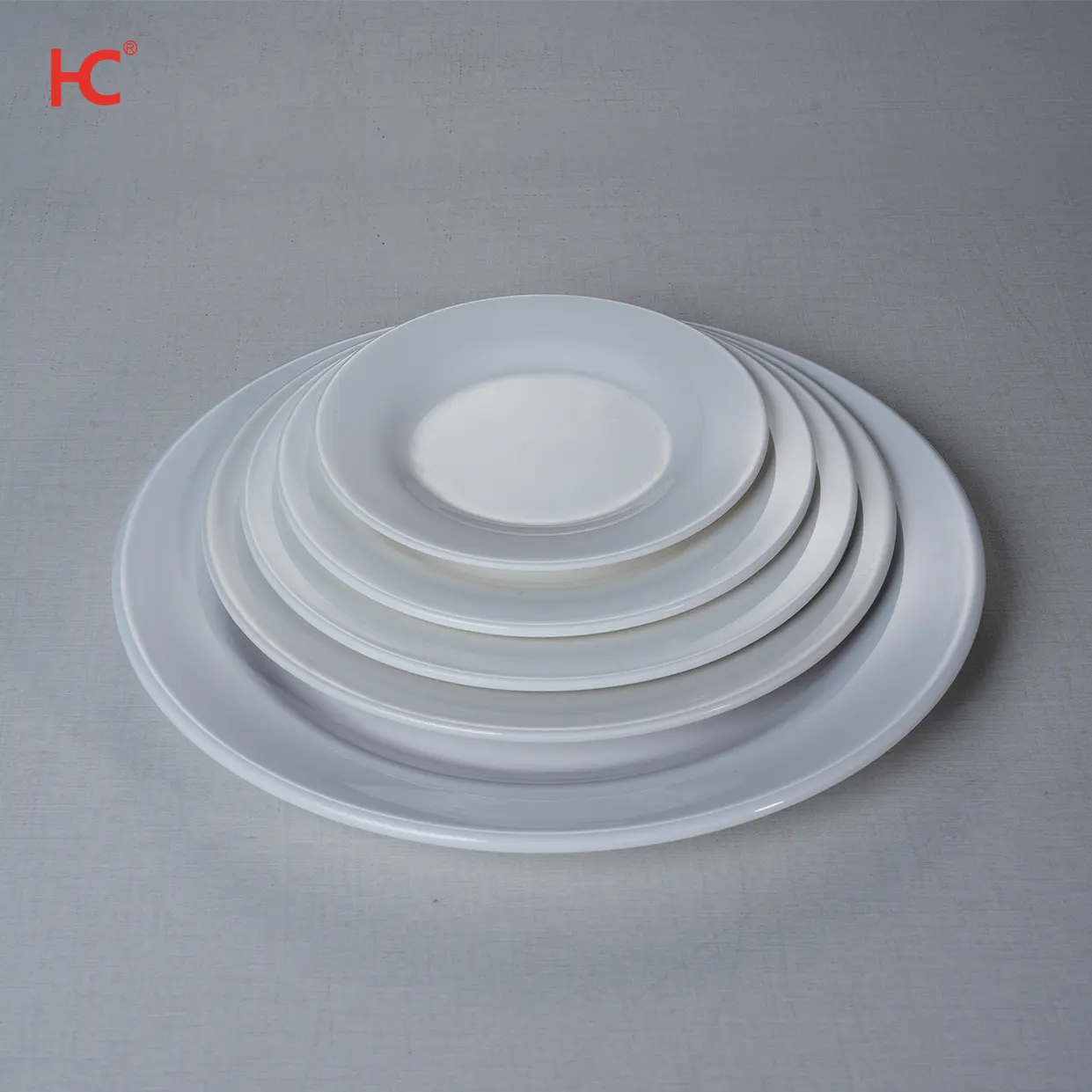 Melamine ăn tấm chất lượng cao 8 "Thanh lịch vòng bền vững Tấm-Thả bán buôn món ăn và tấm cho nhà hàng