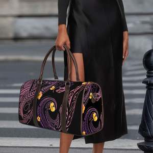 Bolsa <span class=keywords><strong>de</strong></span> Viaje <span class=keywords><strong>de</strong></span> Lona Impermeable <span class=keywords><strong>de</strong></span> Poliéster <span class=keywords><strong>de</strong></span> Diseño Personalizado <span class=keywords><strong>de</strong></span> Lujo <span class=keywords><strong>para</strong></span> Mujer, con Estampado Tribal Polinesio <span class=keywords><strong>de</strong></span> Tiburón Maorí - Product Image 3