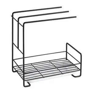 철 페인트 주방 싱크 배수 랙 스탠드 벽걸이 형 헝겊 스폰지 보관 액세서리 주최자 도구 가제트 컨테이너 선반