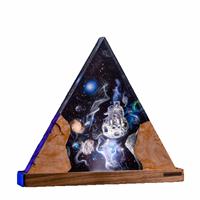 Grensoverschrijdende bestseller Astronaut Maanverkenning Epoxyhars Nachtlampje Handgemaakt Massief Houten Harsperfect Valentijnsdag