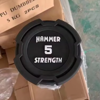 Peralatan Olahraga Latihan Premium Terlaris, Set Dumbbell Hexagonal dari Bahan TPU, Karet, CPU, dan PVC