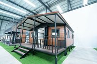 Casa Contenedor de Lujo Moderna Expandible de 20 pies con Doble Ala y Terraza en el Techo para Jardín Trasero y Resort Vacacional