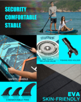 Chine Fabrication OEM Planche de surf Vente chaude 34 ''Planche de SUP gonflable Waterplay Surf Stand up Paddle Board pour les eaux de l'océan