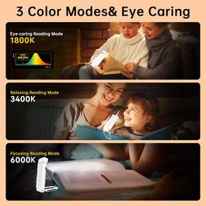 Wholesale Wholesale Portable Bookmark <b>Led</b> Reading <b>Lights</b> Clip Daylight/Warm/Amber Adjustable Mini on Usb Rechargeable Book <b>Light</b> - Product Image 2