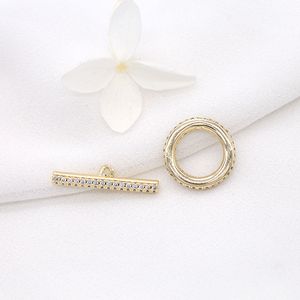 Bán Buôn 14K Mạ Vàng Micro Pave Zircon OT Chuyển Đổi <span class=keywords><strong>Clasp</strong></span> Đối Với Trang Sức Vòng Cổ Vòng Đeo Tay Làm Phụ Kiện - Product Image 4