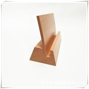 Wooden Desktop Photo Frame Stand Rectangle <b>Beech</b> Vertical Durable Tabletop Display Rack - Product Image 3