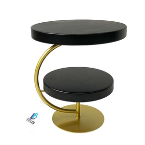 2 katmanlı siyah altın renk yuvarlak Metal düğün pastası standı tatlı ekran fincan kek standı - Product Image 1