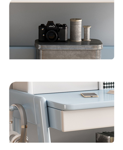 Escritorio doble de madera maciza, mesa larga para estudiantes de primaria y secundaria, escritorio de escritura en casa, sillas cómodas, uso en dormitorio para niños y niñas - Product Image 2