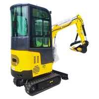 Mini-excavatrices chinoises de 1,8 tonne avec moteurs Kubota, hydrauliques, portables, rétro, conformes CE EPA, livraison gratuite