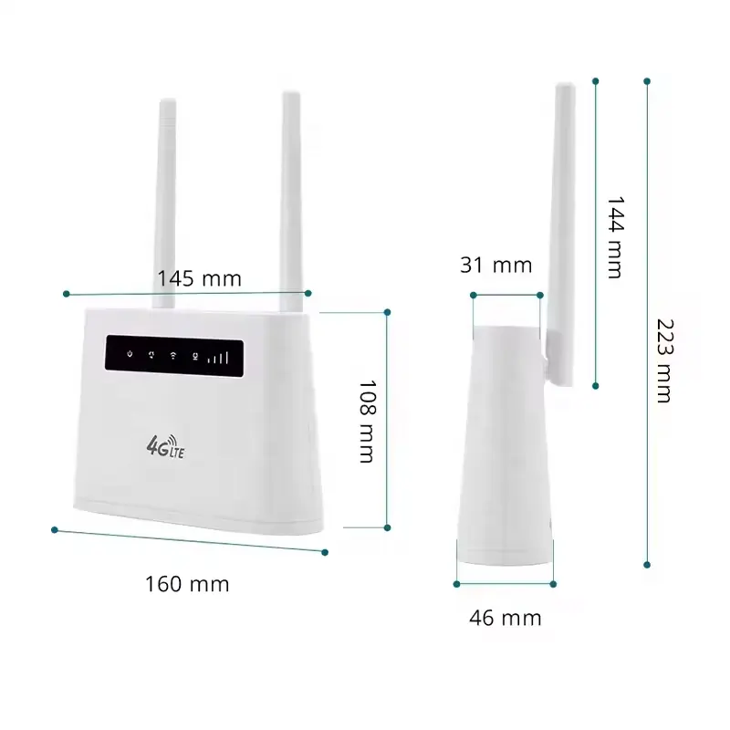 Wireless Home 4G Sim Free Lte Card Slot Portable Wifi Router With Solar Power