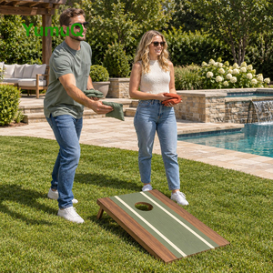 YumuQ Ensemble <span class=keywords><strong>de</strong></span> Cornhole Portable en Contreplaqué, Planches Pliantes avec 8 Sacs <span class=keywords><strong>de</strong></span> Haricots pour le Camping, la Plage et les <span class=keywords><strong>Jeux</strong></span> <span class=keywords><strong>de</strong></span> Jardin - Product Image 4