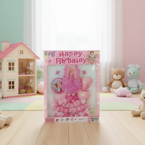 Vestito in chiffon per bambine, lunghezza al ginocchio, con maniche a sbuffo, stampa cartone animato, linea ad A, colletto a bambola, primaverile, carino, lavabile, 100% poliestere PD-011 - Product Image 2